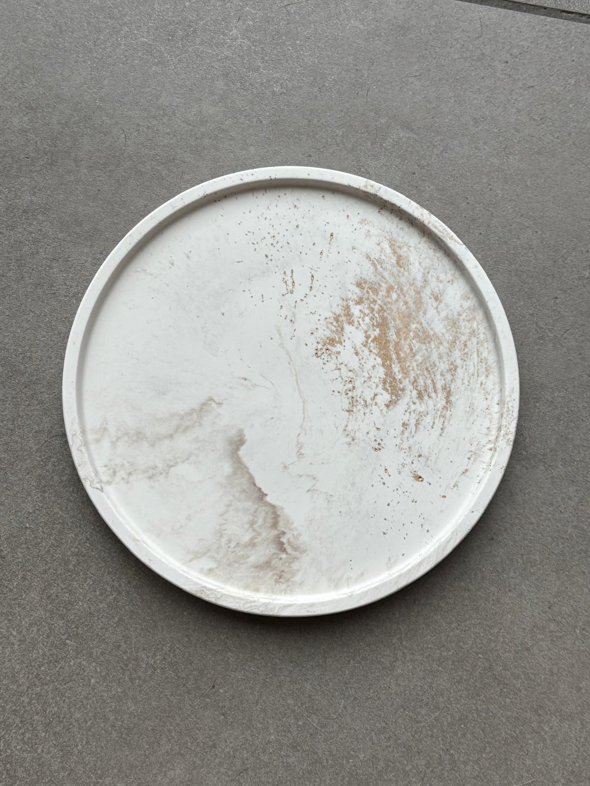 Brons gemarmerd rond schaaltje - cookies